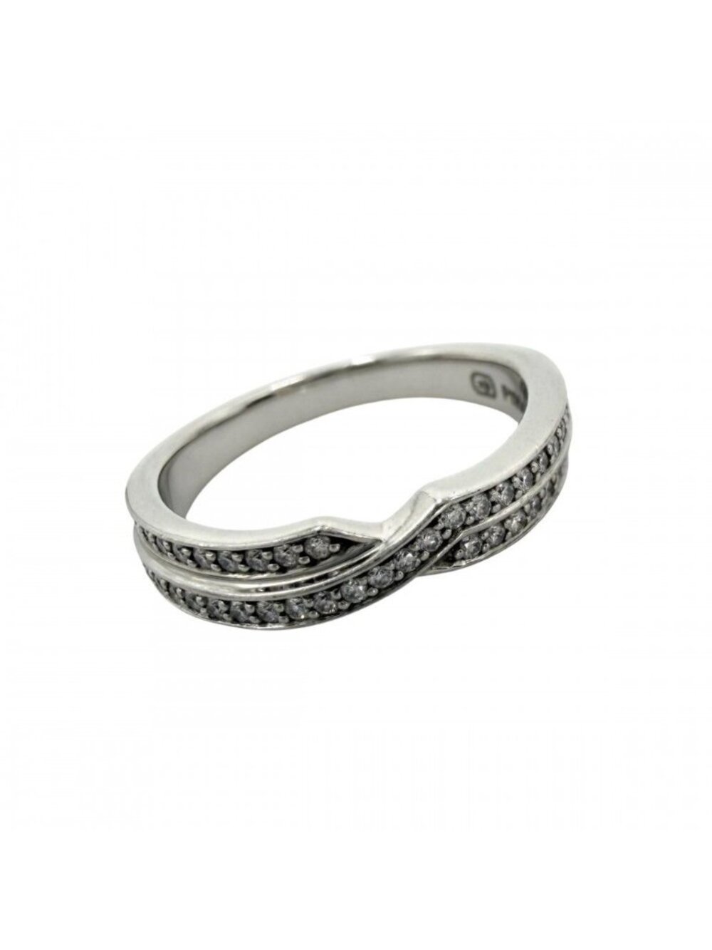 Harry Winston Ring Tryst Two Row Band Diamond